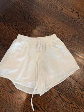 Petal & Pup White Lightweight Drawstring Shorts